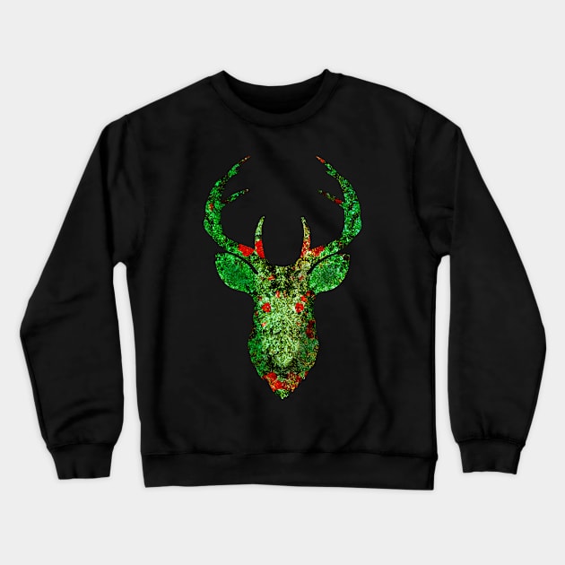 Floral Deer Crewneck Sweatshirt by ddtk